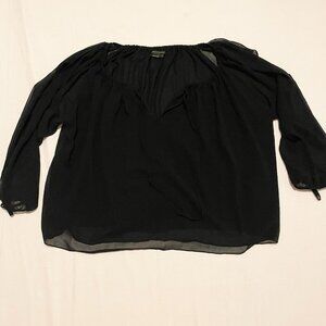 BCBG Maxazria Womens Black Top Size Large Shirt